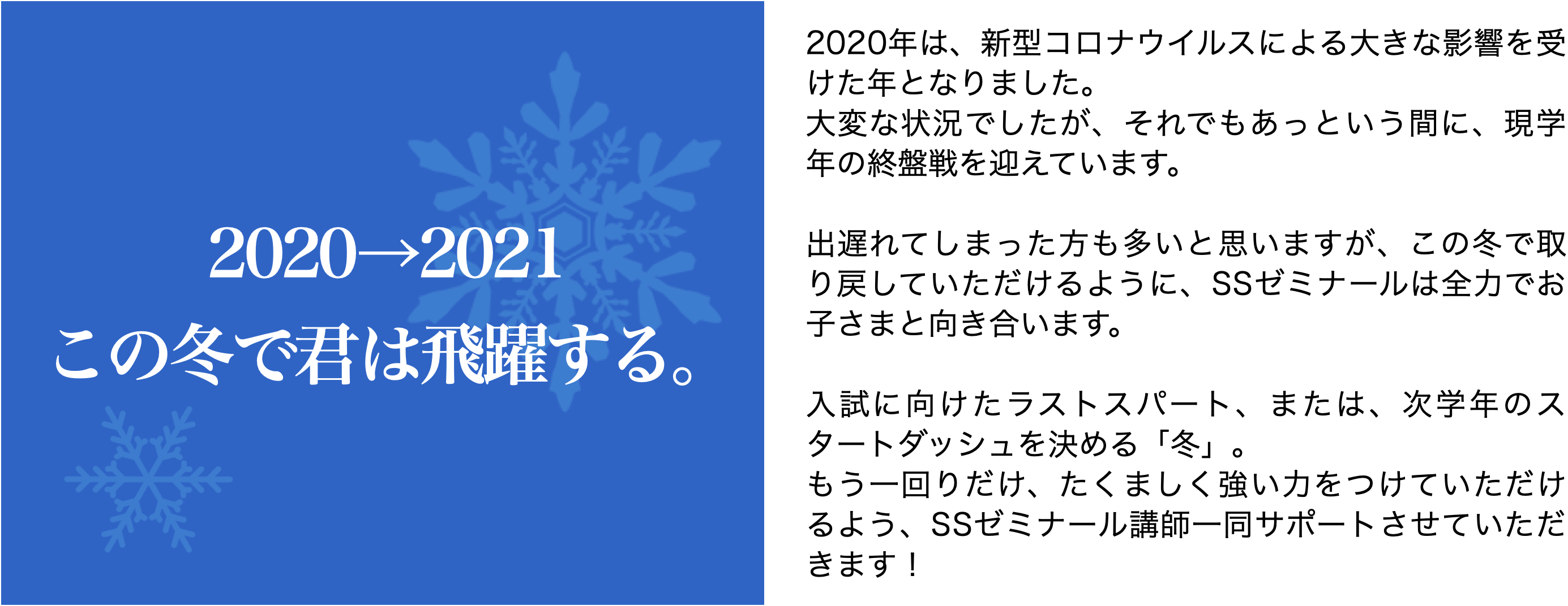 この冬で君は飛躍する