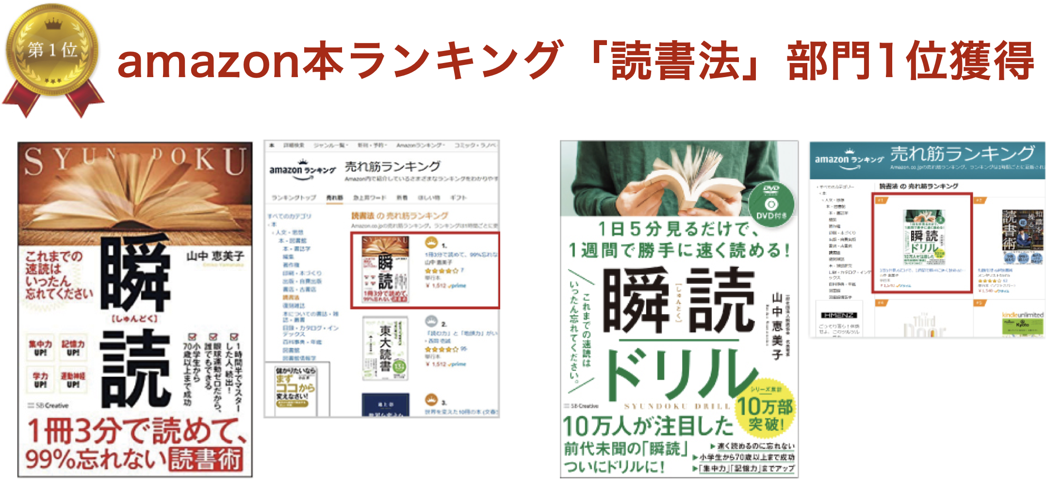 amazon本ランキング「読書法」部門1位獲得